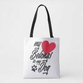 Tela Mi corazón pertenece a My Dog Valentine | Bolso de