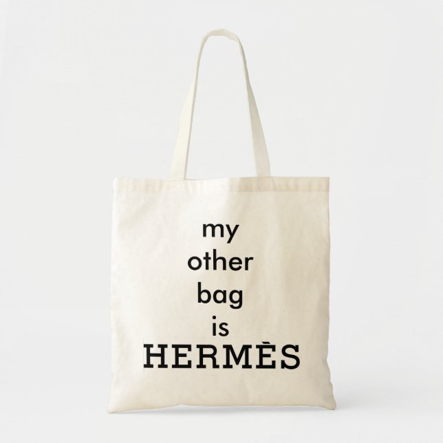 Tela "Mi otro bolso es tote de la lona de Hermès" (Frente)