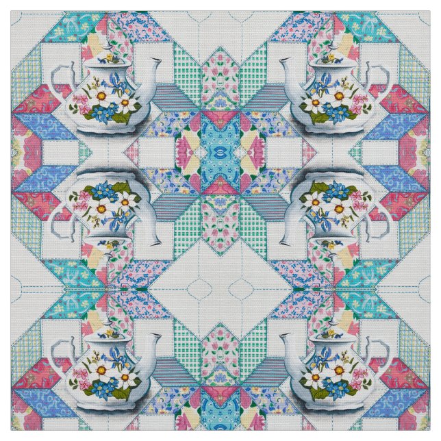 Tela Mi pequeña tetera (Retal)