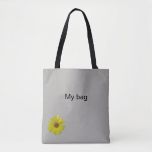 Tela Mi tote de hombro con bolso con un girasol amarill