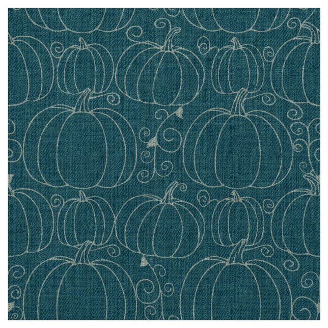 Tela Mid-Century Modern Pumpkin Teal (Retal)