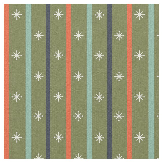 Tela Mid-Century Modern Retro Stripe Pattern (De cerca)