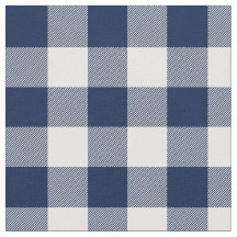 Midnight Blue y White Gingham Plaid