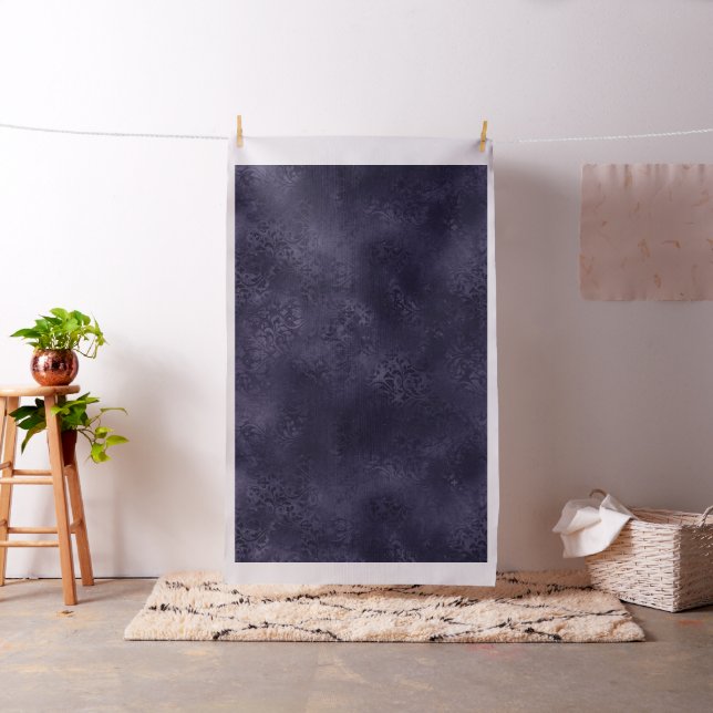 Tela Midnight Indigo Romance | Damasco satinado (In Situ)