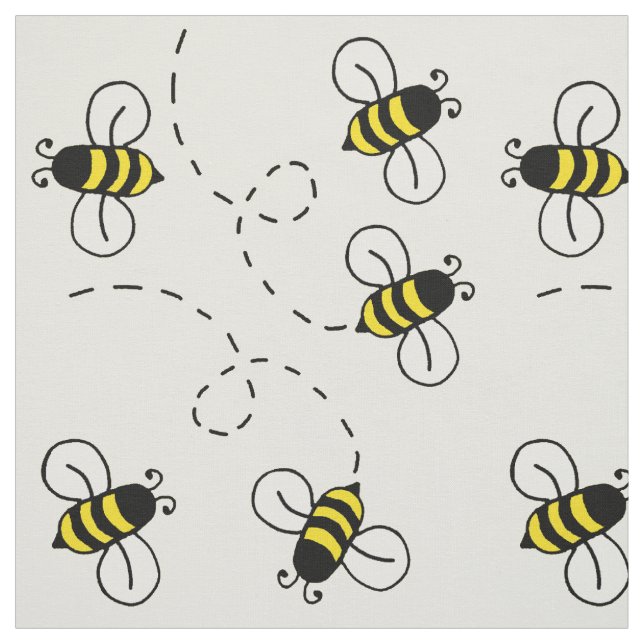 Tela Miel Bumble Bee Sunny Yellow Nature (Retal)