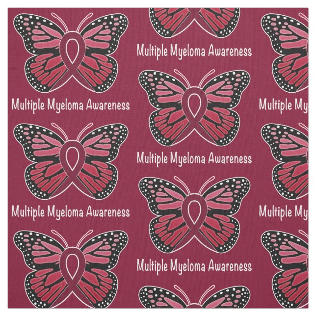 Tela Mieloma múltiple: Cinta de la mariposa de la (Retal)