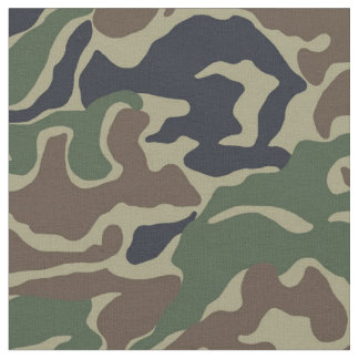 Tela militar de camo marrón y verde
