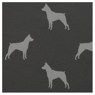 Tela Miniatura Pinscher Silhouettes MinPins Patterned