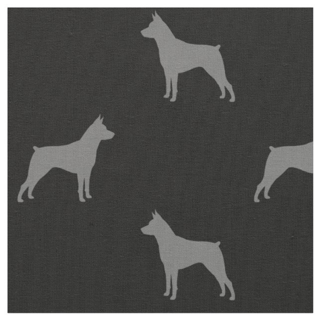 Tela Miniatura Pinscher Silhouettes MinPins Patterned (De cerca)