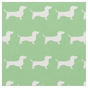 Tela Ministra Dachshund Weiner Dog Mascota Sage Green