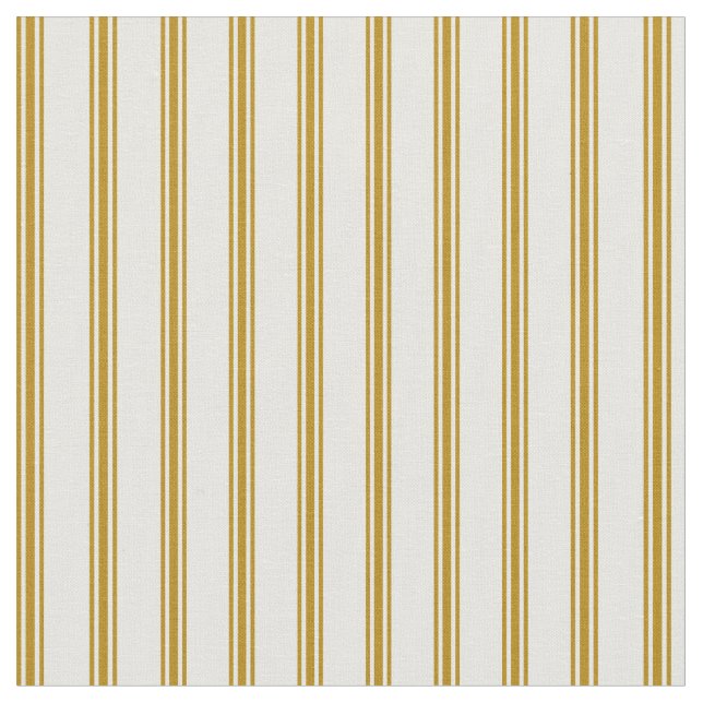 Tela Mint Cream and Dark Goldenrod Lines (De cerca)