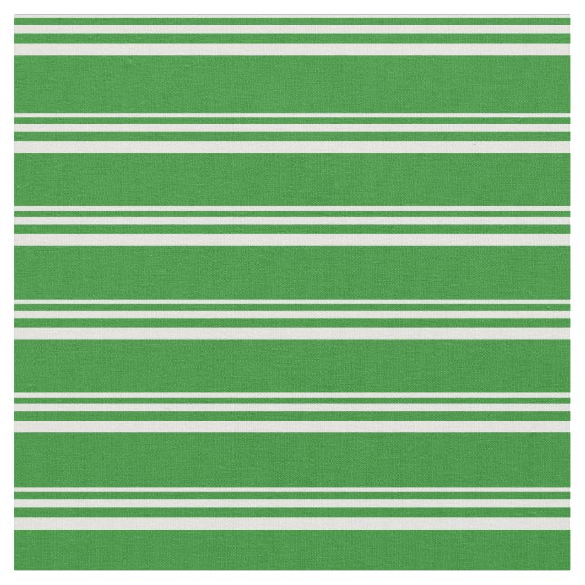 Tela Mint Cream and Forest Green Pattern (De cerca)