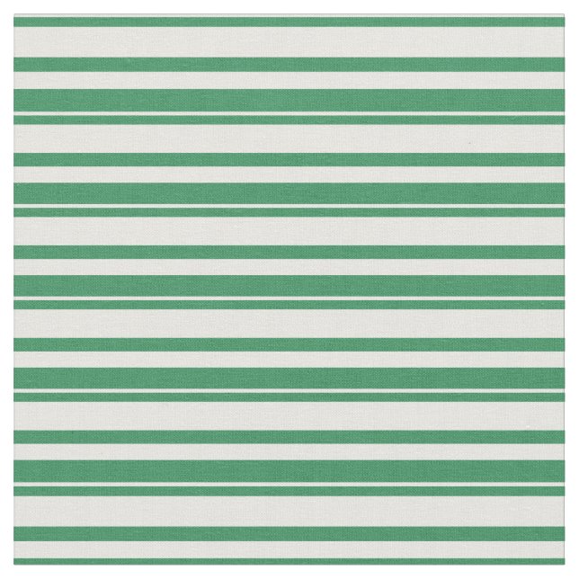 Tela Mint Cream and Sea Green Color Lined Pattern (De cerca)