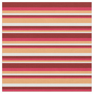 Tela Mint Cream, Brown, Crimson & Maroon Lines