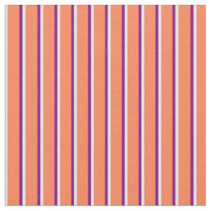 Tela Mint Cream, Coral & Purple Lines/Stripes Pattern