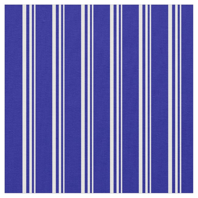Tela Mint Cream & Dark Blue Stripes Pattern (De cerca)