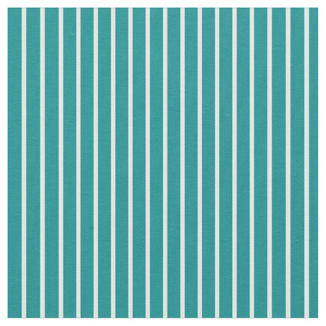 Tela Mint Cream & Dark Cyan Stripes Pattern (De cerca)