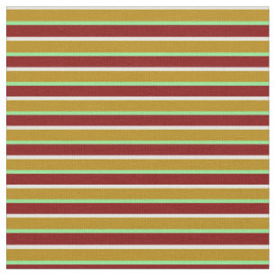 Tela Mint Cream, Dark Goldenrod, Green & Maroon Lines