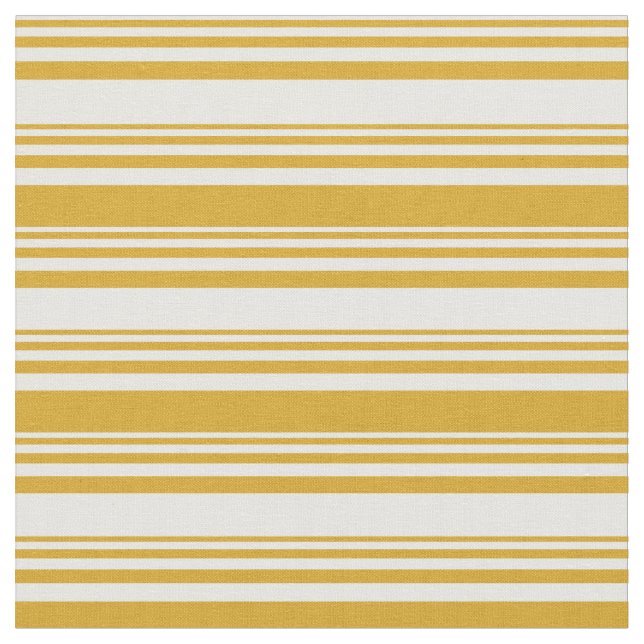 Tela Mint Cream & Goldenrod Lined/Strike Pattern (De cerca)