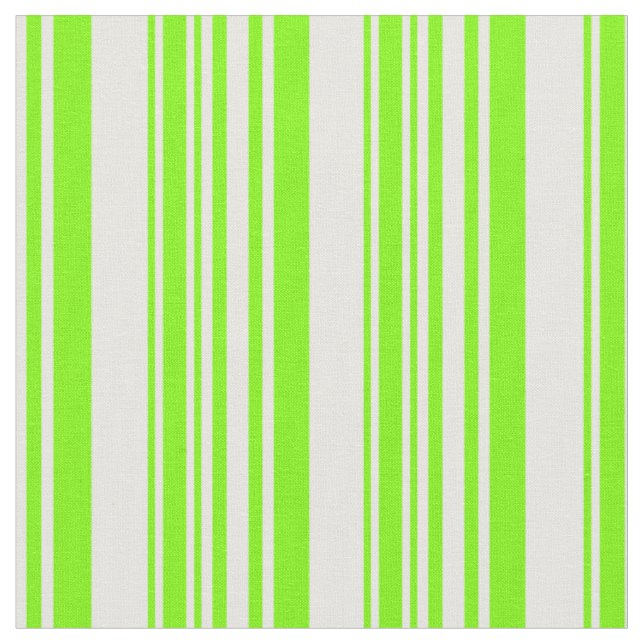Tela Mint Cream & Green Lined Pattern (De cerca)