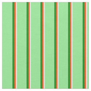 Tela Mint Cream, Red, Green y Light Green Lines