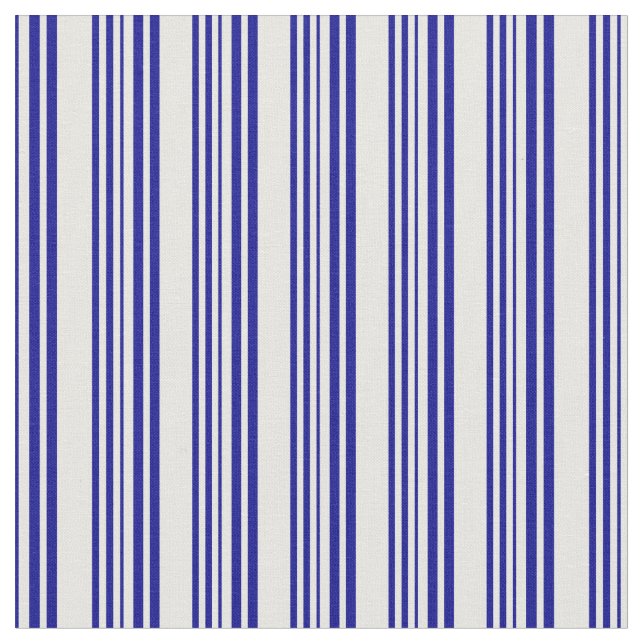 Tela Mint Cream y Dark Blue Lines/Stripes Pattern (De cerca)