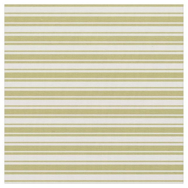 Tela Mint Cream y Dark Khaki Pattern of Stripes (De cerca)