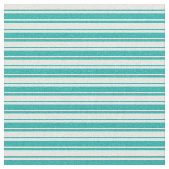 Tela Mint Cream y Light Sea Green Pattern of Stripes (De cerca)