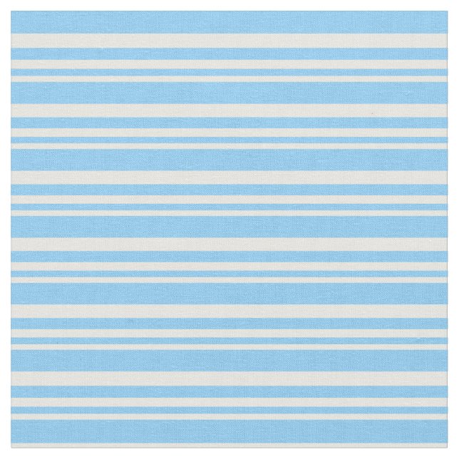 Tela Mint Cream y Light Sky Blue Pattern of Stripes (De cerca)