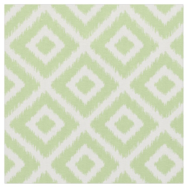 Tela Mint Green Ikat Diamonds (De cerca)