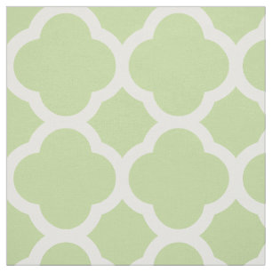 Tela Mint Green Modern Quatrefoil a gran escala