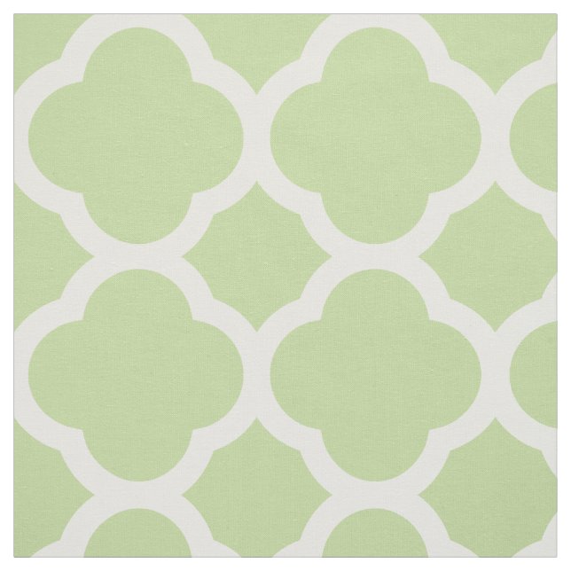 Tela Mint Green Modern Quatrefoil a gran escala (Retal)