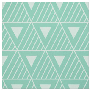 Tela Mint Triángulos de patrón moderno fondo Personaliz