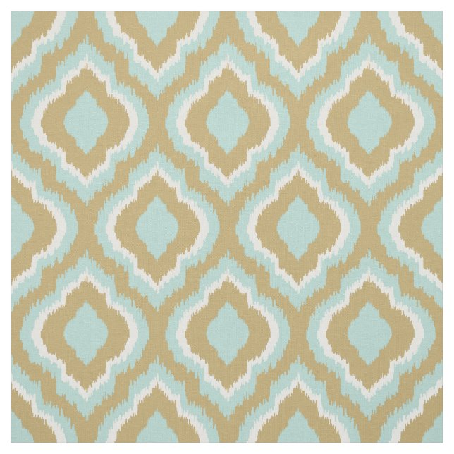 Tela Mint y Gold Ikat marroquí (Retal)