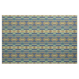 Tela Mira Amarillo Naranja Verde Teal Azul Étnico