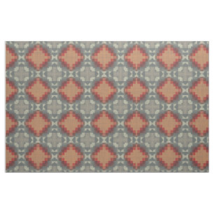 Tela Mira Tonos Naranja Beige Gris Étnico