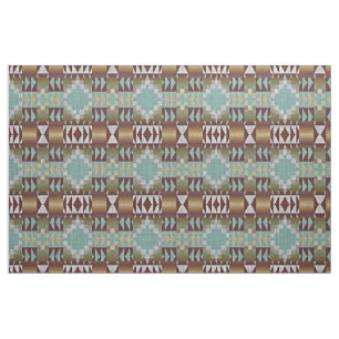 Tela Mira Verde Marrón Oscuro Beige Taupe Aspecto Étnic