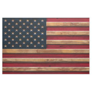 Tela Mirada de madera de la bandera americana del
