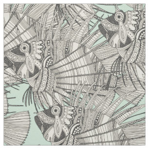 Tela mirador de pescado verde azulado