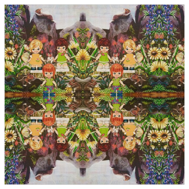 Tela Mis mejores amigos visitan "Sra. Elizabeth" (Retal)