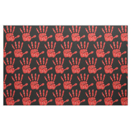 Tela MMIW Red Hand Jewand Pattern Black