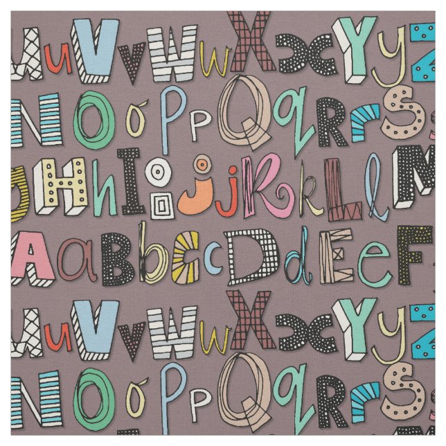 Tela Mocha ABC multi (Retal)