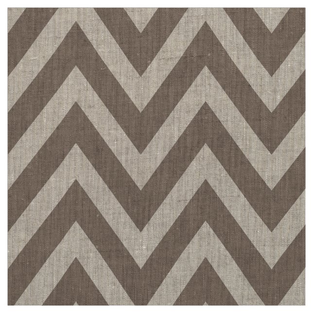 Tela Mocha Brown Chevron moderno a gran escala (Retal)