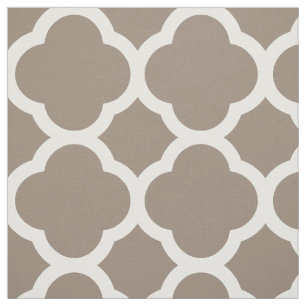 Tela Mocha Brown Quatrefoil moderno a gran escala