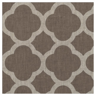 Tela Mocha Brown Quatrefoil moderno a gran escala