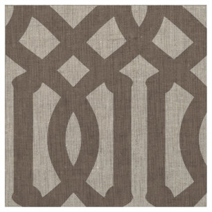 Tela Mocha Brown Trellis a gran escala