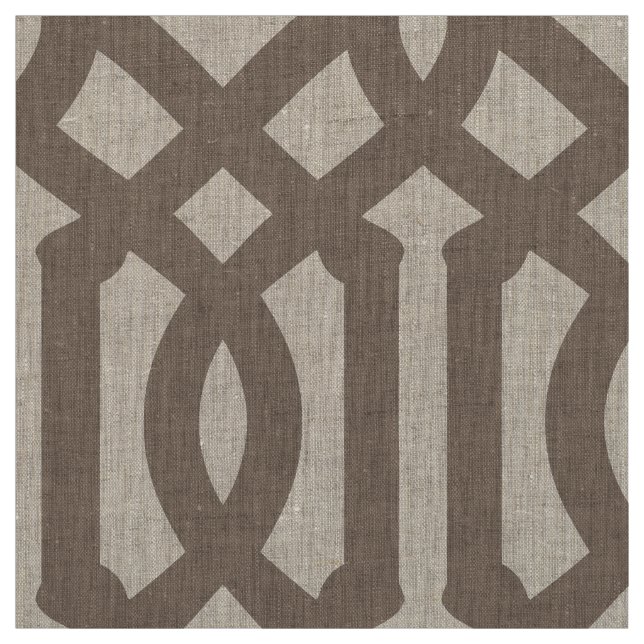 Tela Mocha Brown Trellis a gran escala (Retal)