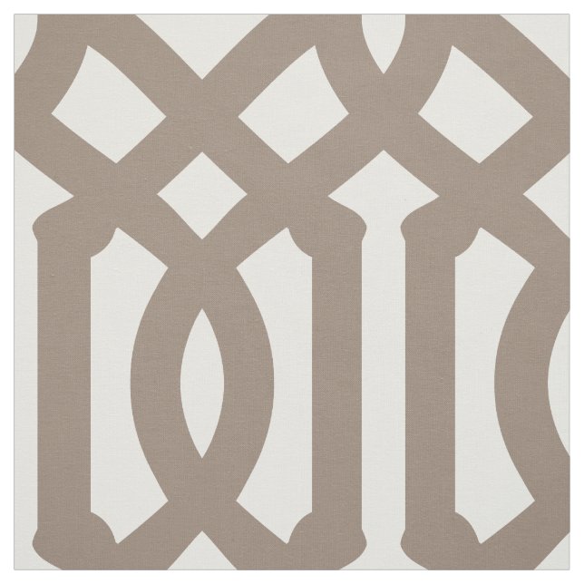 Tela Mocha Brown Trellis a gran escala (Retal)