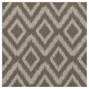 Tela Mocha Brown Tribal Ikat Chevron