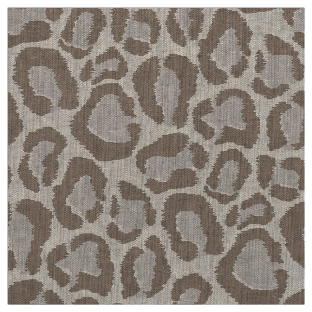 Tela Mocha Leopard Animal Print Large Scale (Retal)